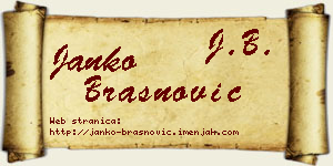 Janko Brašnović vizit kartica